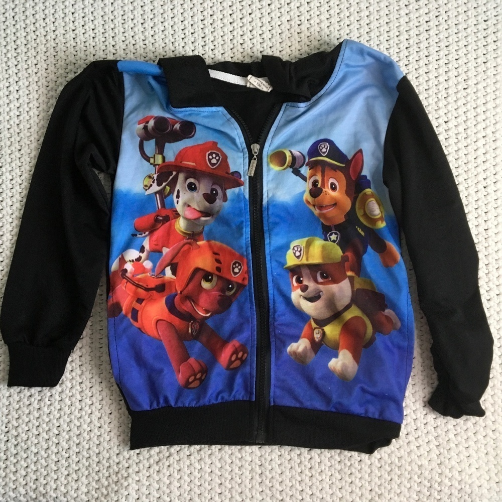 HOT PET PAW PATROL ZIPPERED HOODIE JACKET WITH POCKETS. BOYS 6/7